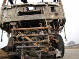 Bogucin: Spłonęła ciężarówka na DK 17 (zdjęcia, wideo)