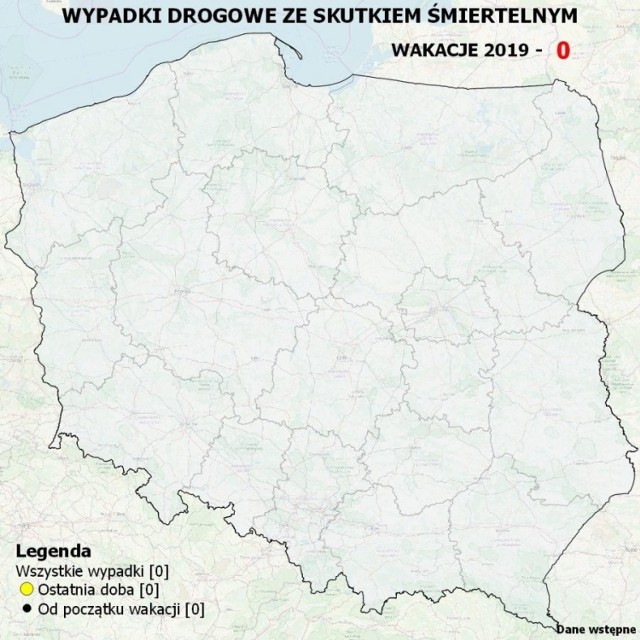 Policja przez całe wakacje będzie uzupełniać mapę. Jak co roku apeluje w okresie letnim do kierowców, by jeździli bezpiecznie.