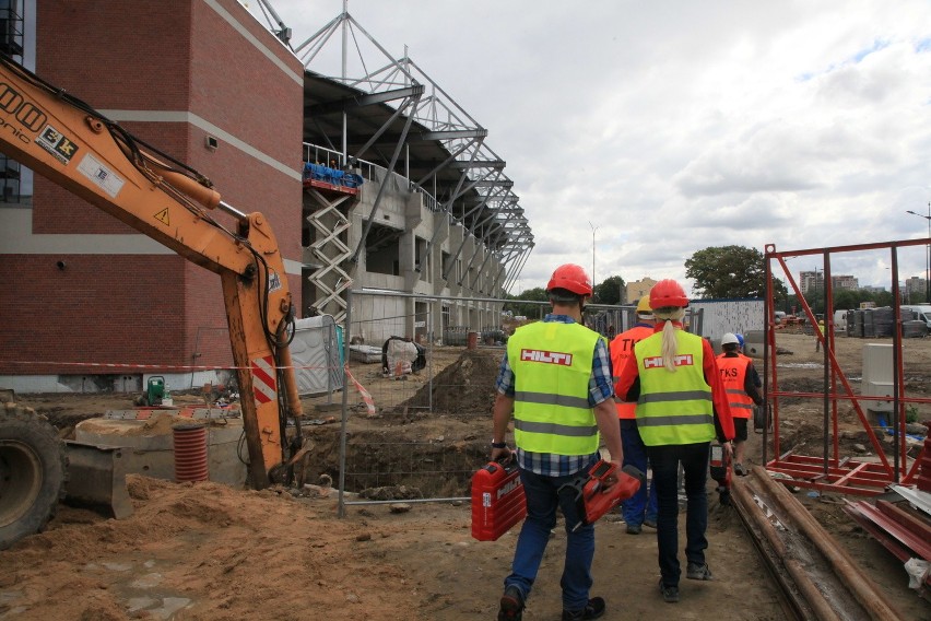 Budowa stadionu Widzewa Łódź, lipiec 2016