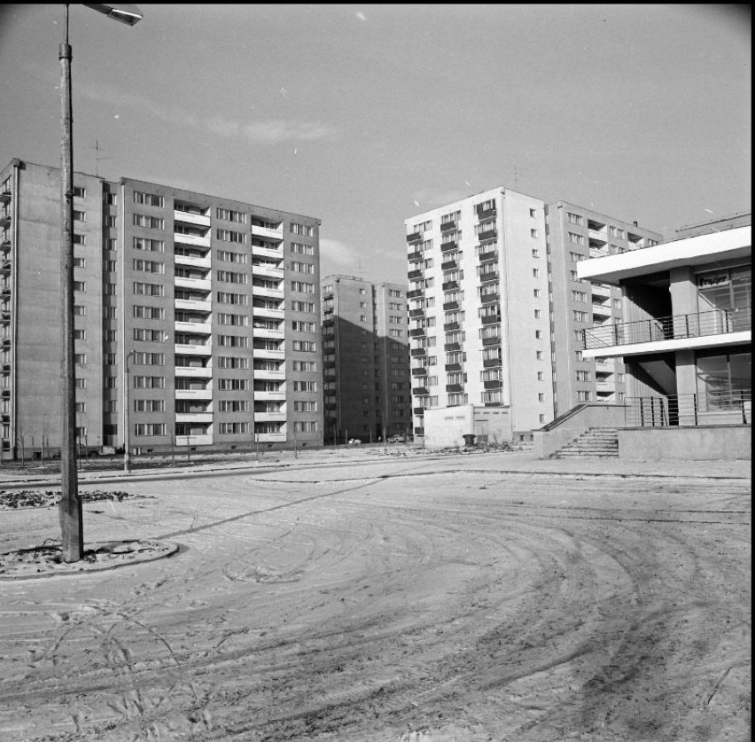Bloki, tzw. Boniny na osiedlu Dambonia. Rok 1973.