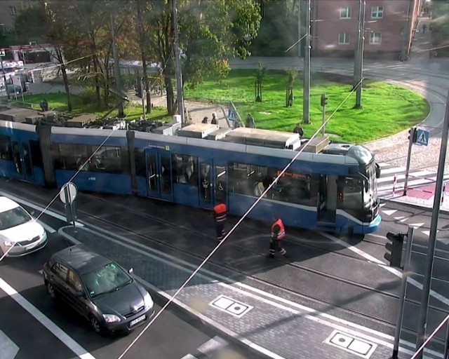 Wykolejenie tramwaju przy pętli
