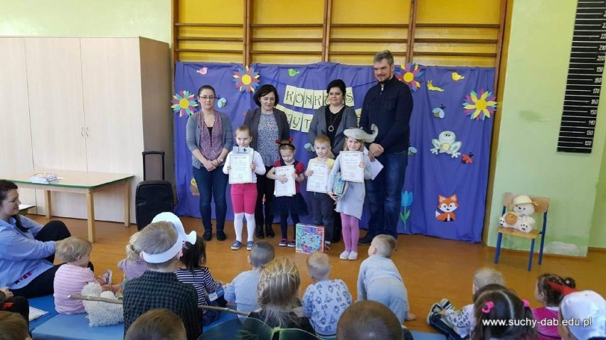 Suchy Dąb: Przedszkolaki wzięły udział w Konkursie Recytatorskim  "Zwierzęta w poezji dziecięcej" [ZDJĘCIA]