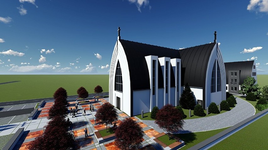 Kościół św. Jana Pawła II w Opolu w budowie. Zobacz, jak będzie wyglądał