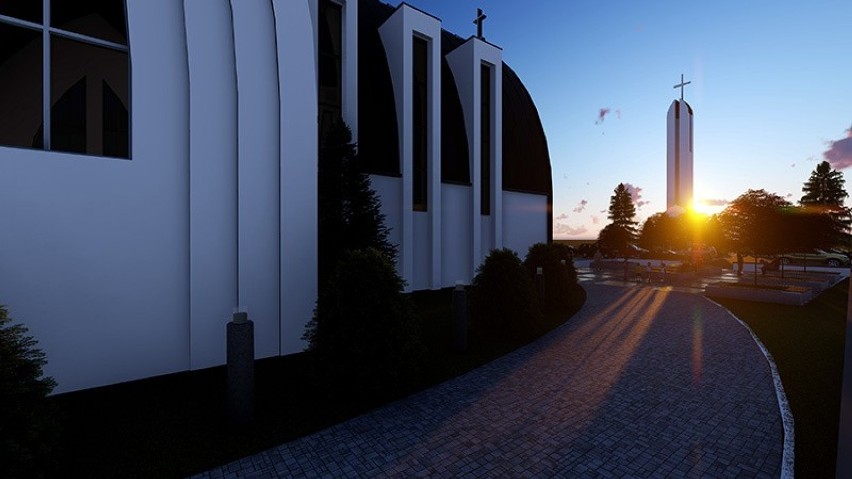 Kościół św. Jana Pawła II w Opolu w budowie. Zobacz, jak będzie wyglądał