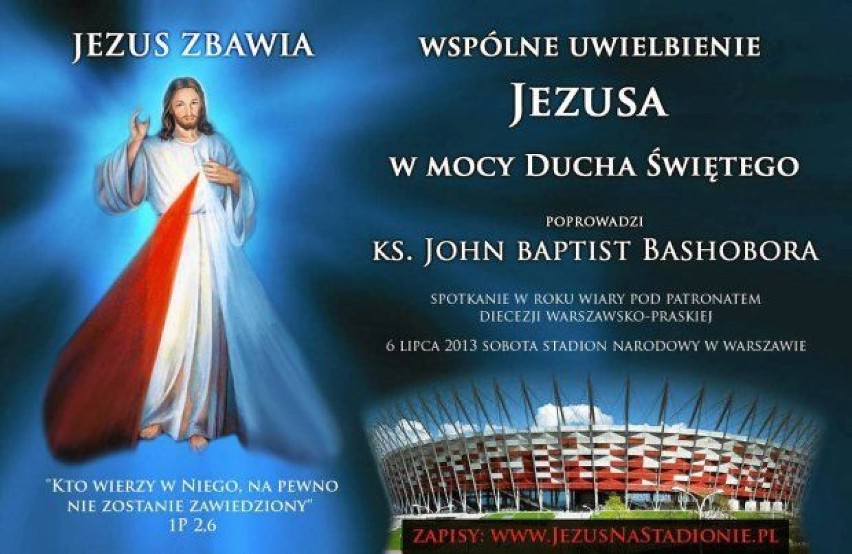 "Jezus na stadionie". Transmisja na żywo ze spotkania z uzdrowicielem z Ugandy