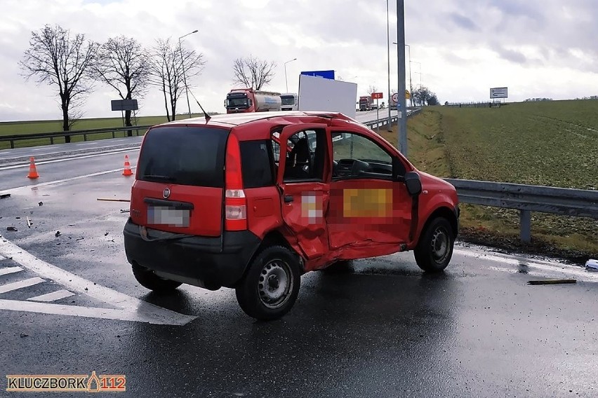 Wypadek na DK 45 w Kuniowie koło Kluczborka.