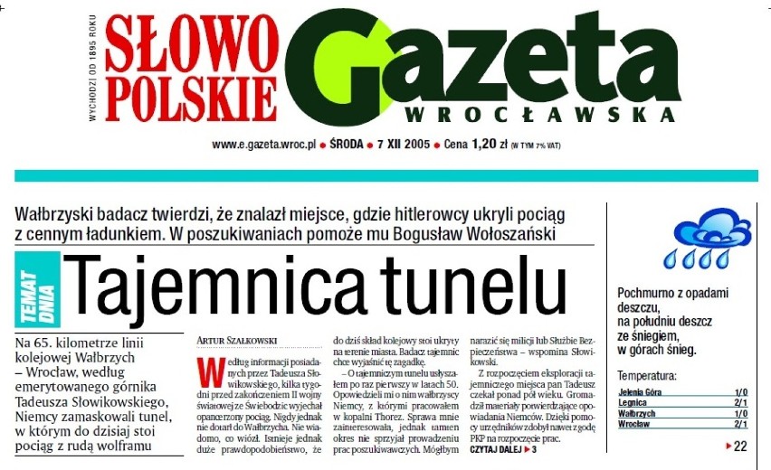 To Tadeuszowi Słowikowskiemu zawdzięczamy, że sprawa...