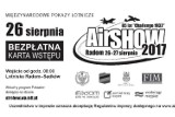 Darmowe bilety na Air Show 2017 dostępne również w trzech punktach w Radomiu 