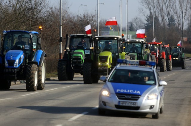 Protest rolników w Piotrkowie