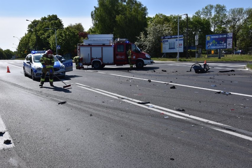 Wypadek na skrzyżowaniu Grunwaldzkiej z 1 Maja