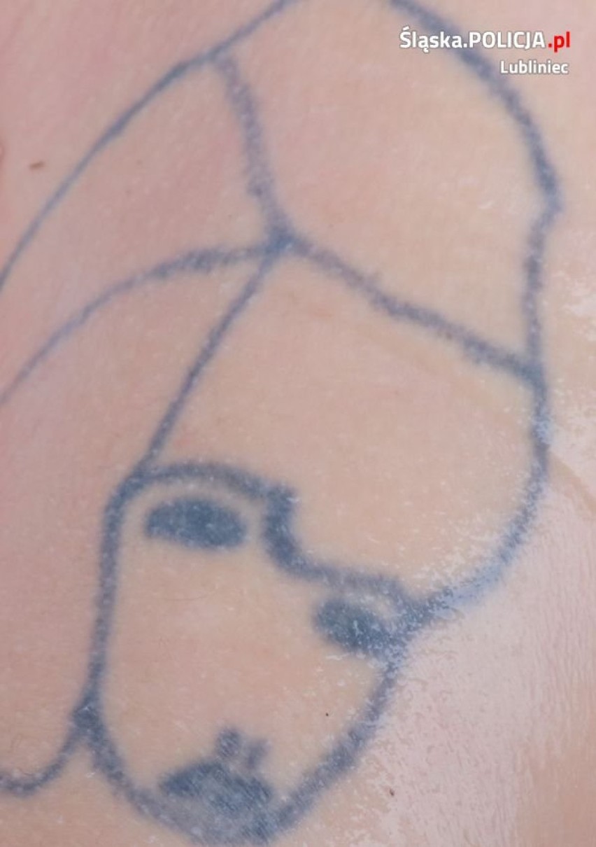 Tatuaże, które miał na ciele mężczyzna z Dąbrowy Górniczej.