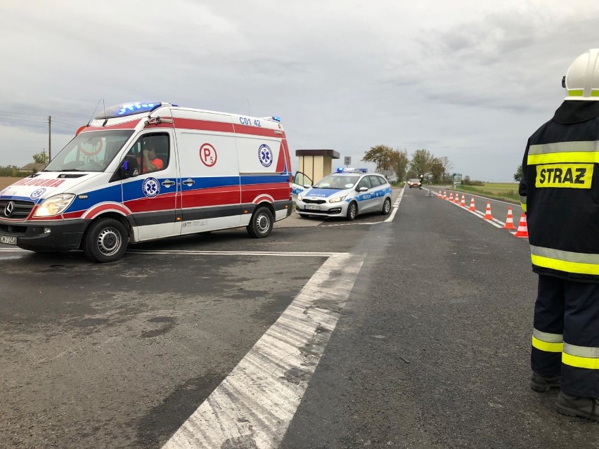 Wypadek w gminie Brześć Kujawski. Zderzenie dwóch samochodów [zdjęcia]