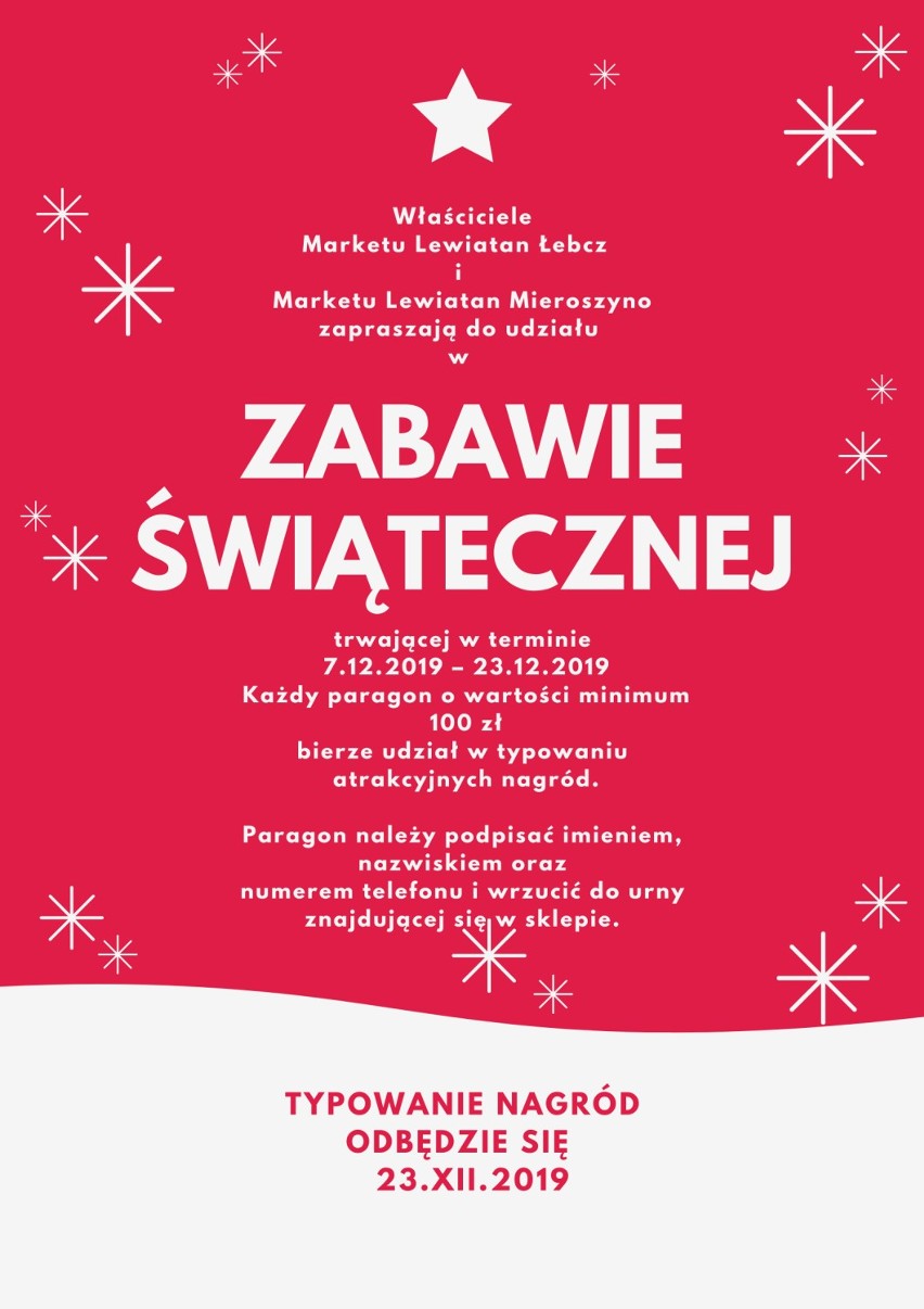 Market Lewiatan Łebcz A.K. Szymańscy zaprasza do świątecznej zabawy