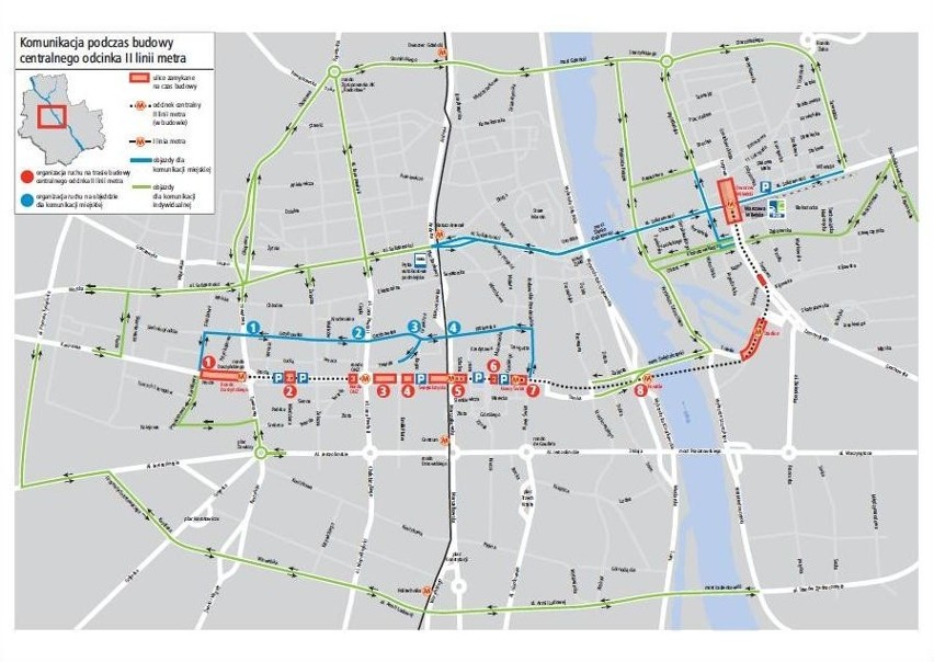 Urząd miasta podpowiada jak poruszać się po mieście w czasie budowy II linii metra (FOTO)