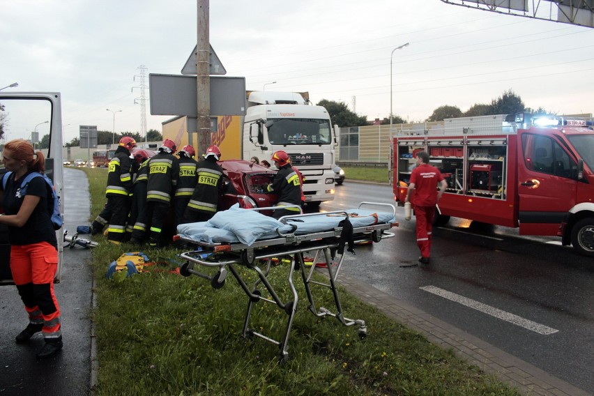 Wypadek na Włókniarzy w Łodzi