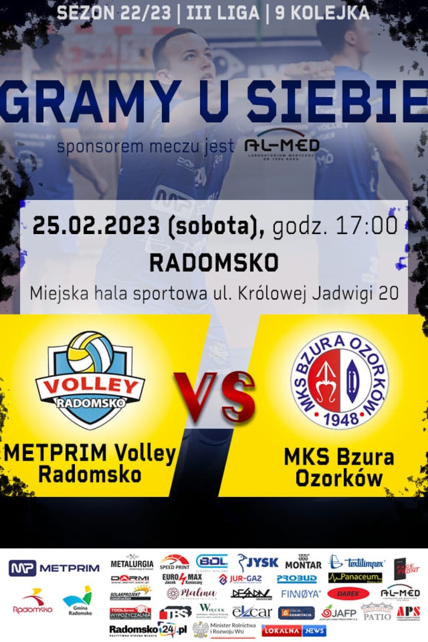 Siatkarze METPRIM Volley Radomsko zagrają w Radomsku z MKS...