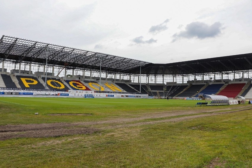 Stadion Pogoni Szczecin - stan 24 czerwca 2020.