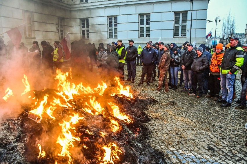 Tak wyglądał protest rolników 9 lutego w Bydgoszczy.