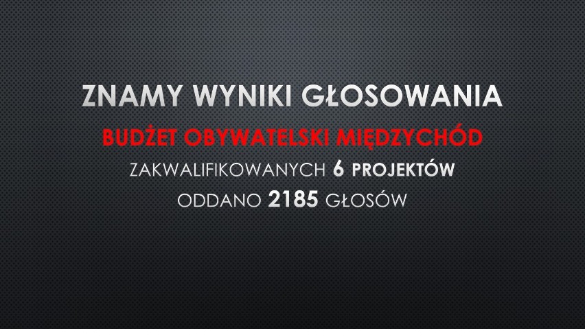 Znamy wyniki głosowaniu - Budżet Obywatelski Międzychód 2018