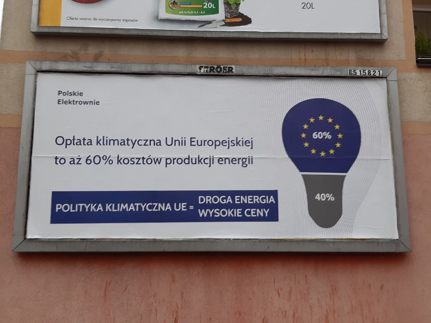 Skąd się biorą wysokie ceny energii? Billboard w centrum Goleniowa "wyjaśnia"