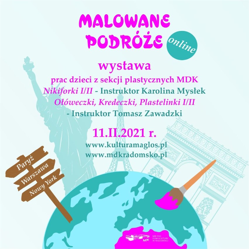 MDK w Radomsku zaprasza do oglądania wystawy „Malowane Podróże”