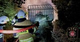 Pożar w Grądach pod Małkinią Górną. 7.07.2023 zapaliła się przyczepa wypełniona sianem