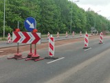 Zwężenie na DK 35 na terenie Wałbrzycha. To początek przebudowy skrzyżowania i budowy ronda - zdjęcia