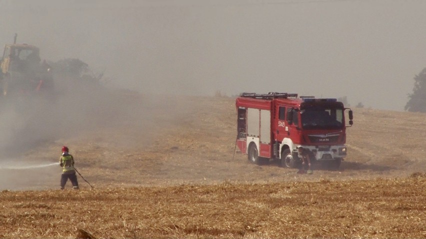 Pożar ścierniska w Chojtach