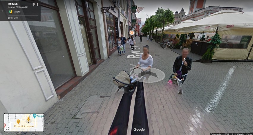 Leszczyński rynek "okiem" Google Street View