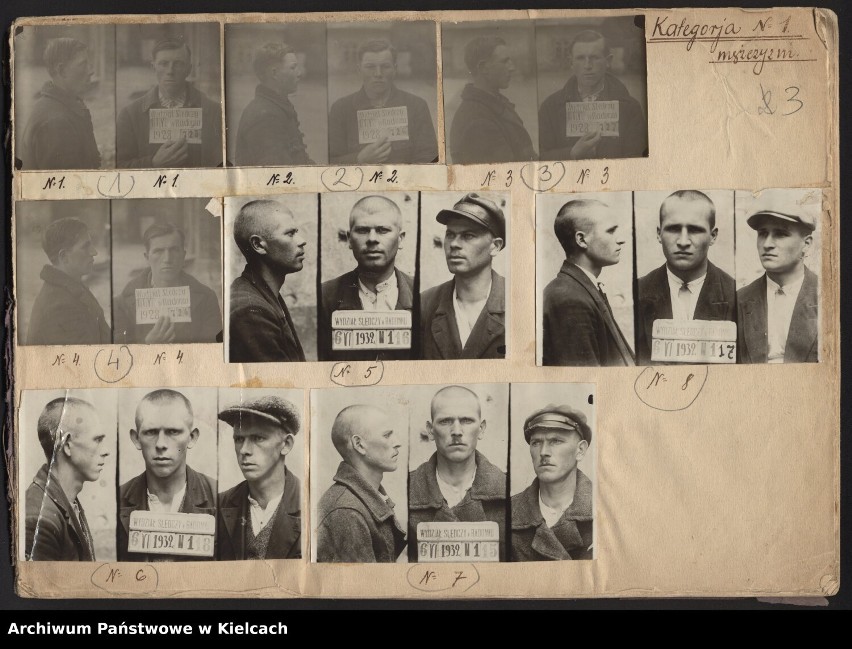 Stare zdjęcia przestępców z powiatu opoczyńskiego z początku 20. wieku ZDJĘCIA