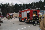 Ćwiczenia taktyczno- bojowe strażaków z powiatu Obornickiego. Symulowany pożar lasu w Obornikach