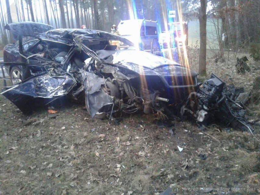 Wypadek na DK 22 w Gutowcu w powiecie chojnickim