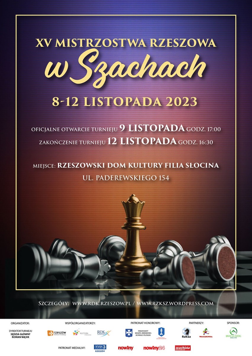 XV Mistrzostwa Rzeszowa w Szachach w Rzeszowskim Domu Kultury filia Słocina