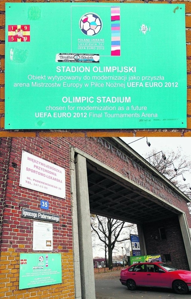 Stadion Olimpijski jest reklamowany jako arena Euro 2012