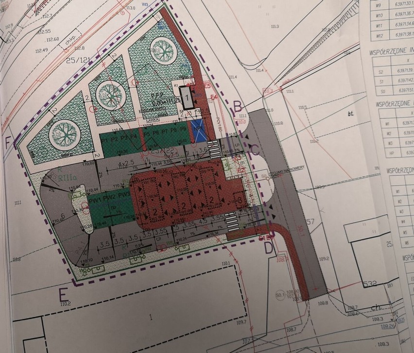 Projekt targowiska w Grzmiącej