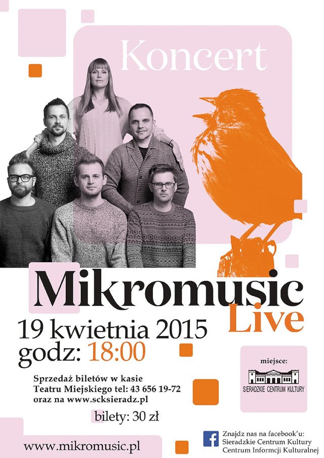 Mikromusic zagra w Sieradzu. Koncert wrocławskiego zespołu w teatrze 19 kwietnia