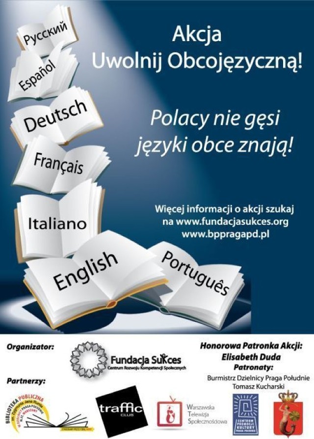 Plakat akcji &quot;Uwolnij Obcojęzyczną&quot;