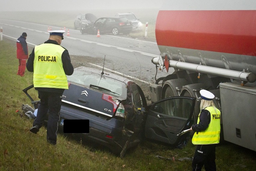 W Tarkowie Górnym doszło do wypadku. Droga krajowa nr 25 z...