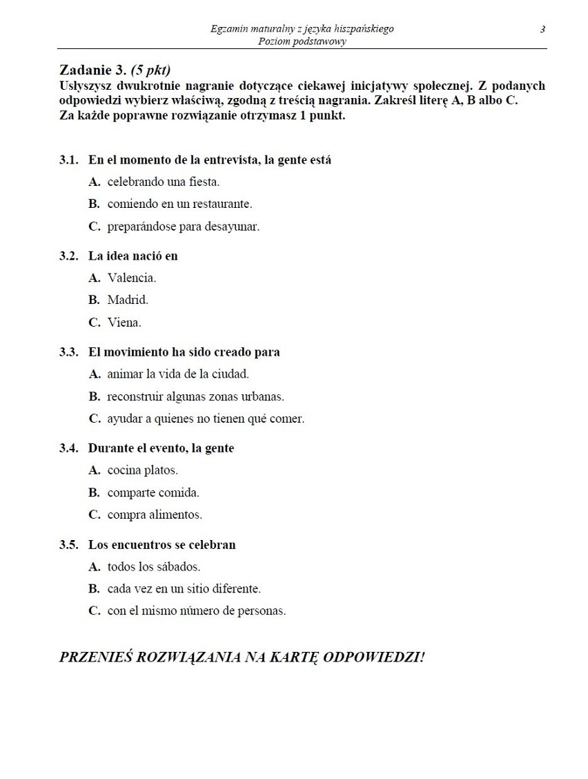 MATURA 2013 z języka hiszpańskiego - poziom podstawowy i rozszerzony [arkusze CKE, odpowiedzi]