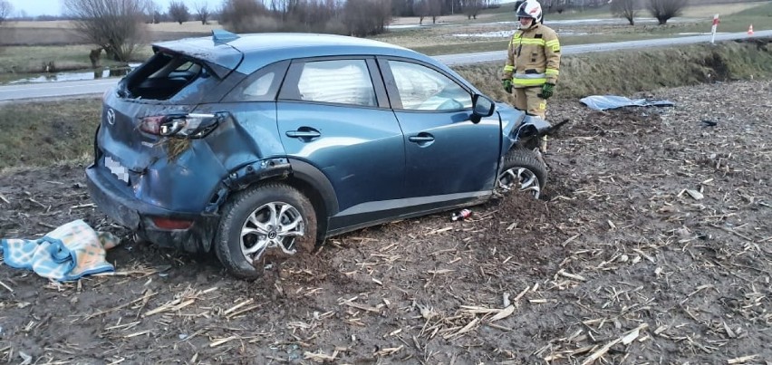 Kompletnie pijany kierowca spowodował wypadek pod Grudziądzem