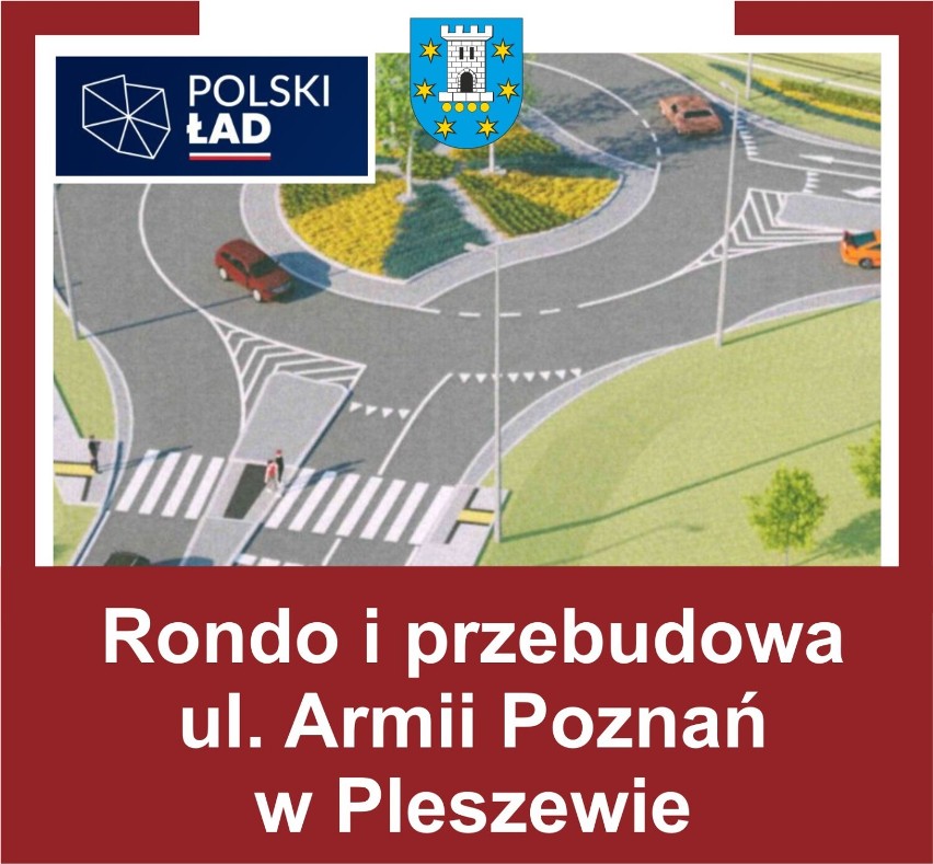 Modernizacja ul. Armii Poznań w Pleszewie to największa i najdroższa inwestycja zaplanowana do realizacji w 2023 roku przez samorząd powiatowy