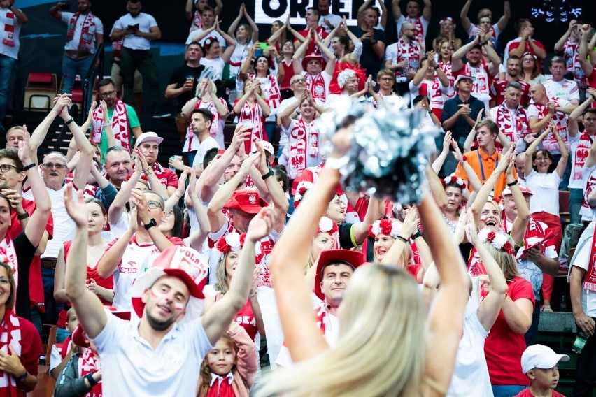 Kibice Biało-Czerwonych podczas meczu Polska - Brazylia w...