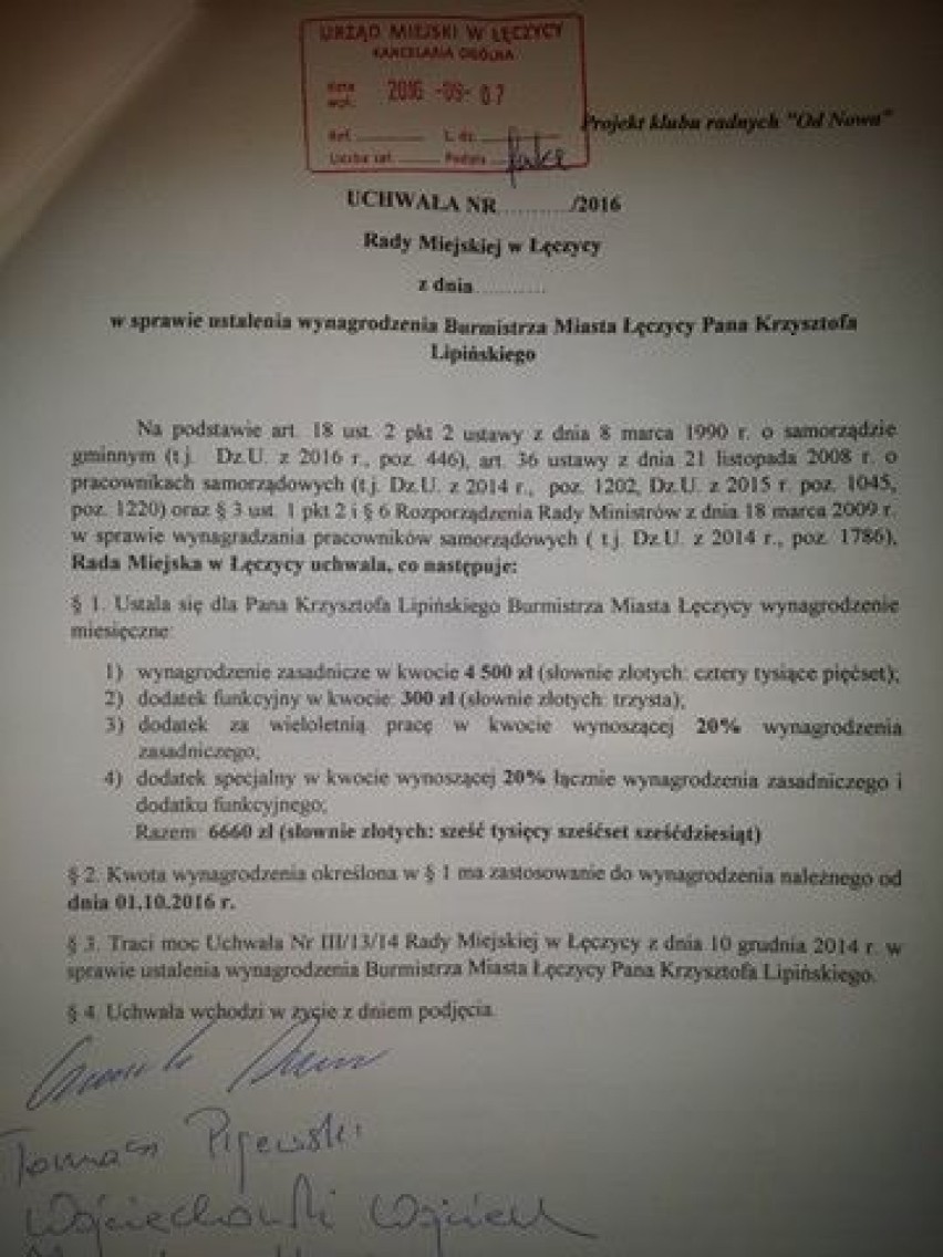 Burmistrz Lipiński odpowiada radnym, którzy chcą obniżyć mu wynagrodzenie! 