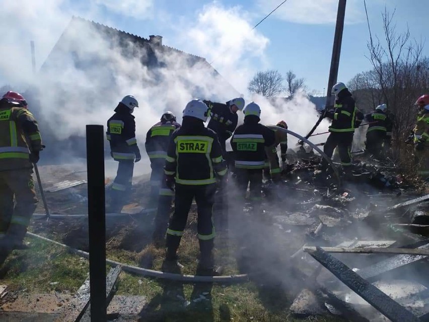 Pożar garażu w Wałdowie Szlacheckim pod Grudziądzem