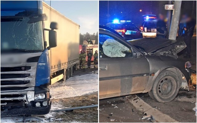 Do pierwszego wypadku doszło w sobotę przy ul. Uczniowskiej, gdzie TIR zderzył się z busem osobowym. Drugi miał miejsce po południu na skrzyżowaniu ulicy Prostopadłej z  Wrocławską.
