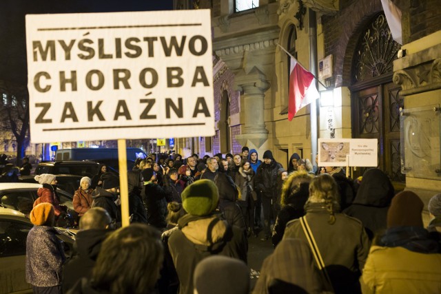 Protest przeciwko nowelizacji prawa łowieckiego w Krakowie