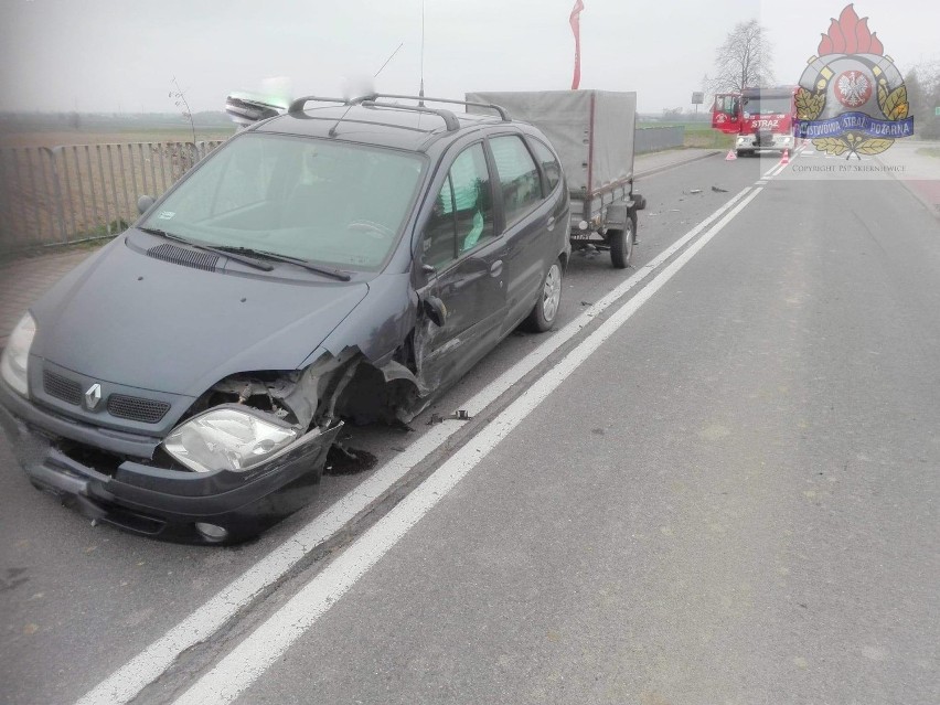 Zderzenie dwóch samochodów w miejscowości Słupia