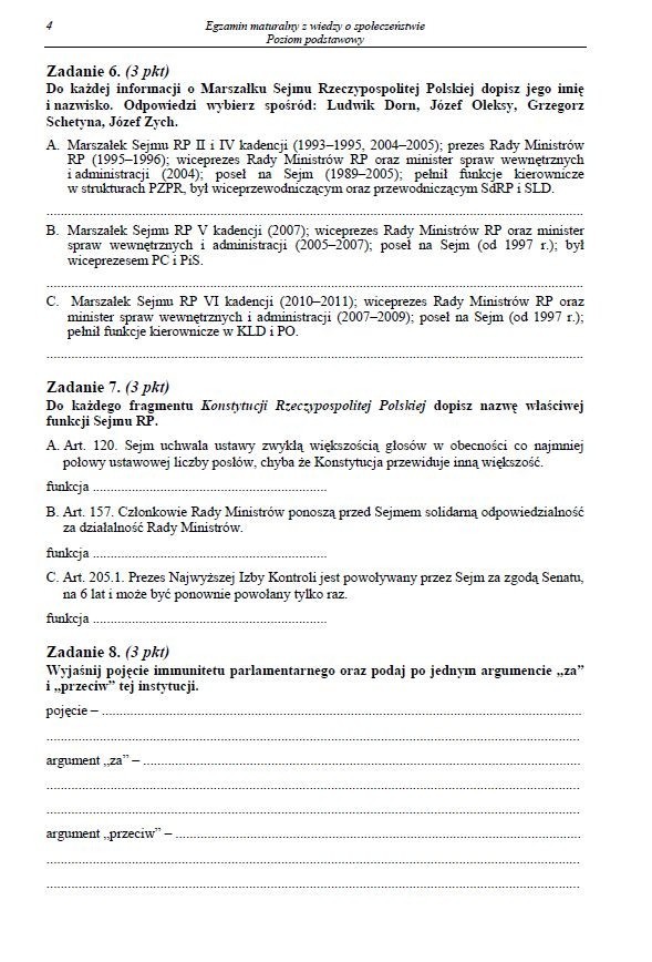 Matura 2013 WOS: ODPOWIEDZI, mamy ARKUSZE [poziom podstawowy]