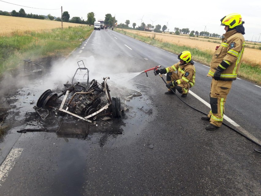 Ligier spłonął na drodze koło Ciołkowa