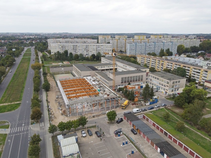Przy ul. Jodłowej w Szczecinie powstaje nowy basen. Zobacz, jak idą prace